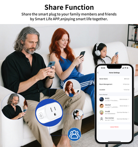 Enchufe inteligente Wifi de EE. UU., Monitor de toma de corriente, Mini enchufe inteligente con medición de potencia, enchufe inteligente Tuya WiFi <span class=keywords><strong>para</strong></span> <span class=keywords><strong>Alexa</strong></span> Google Home - Product Image 6