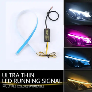 ไฟ LED DRL แบบบางพิเศษสำหรับรถยนต์ แถบไฟนำแสงสองสี ไฟเลี้ยวแบบยืดหยุ่นหลายสีสำหรับรถยนต์ - Product Image 3