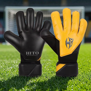 Fabricant direct d'usine, gants de gardien de but de football personnalisés de haute qualité, latex allemand de 4 mm, dos en silicone injecté, vente en gros - Product Image 2