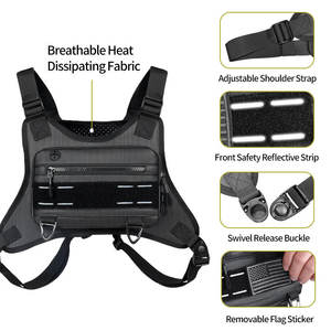 กระเป๋าคาดอกรถจักรยานยนต์ใช้ได้ทุกเพศพร้อมสายรัดด้านหน้าปรับได้กระเป๋าปั่นจักรยานปีนเขากลางแจ้งกระเป๋าออกกำลังกาย - Product Image 5