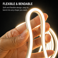 Bande LED 24V 4x8mm à découpe libre, sans soudure, haute luminosité, flexible, pour éclairage de meubles et vitrines