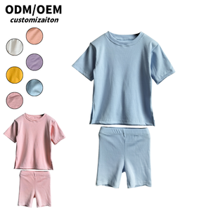 Venta caliente Conjuntos de <span class=keywords><strong>ropa</strong></span> para niños individualistas dinámicos Estilo corto de moda brillante-Conjunto de fibra de bambú de moda para bebés - Product Image 1