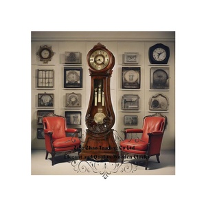 <span class=keywords><strong>Pendule</strong></span> de sol Horloge élégante montre design traditionnel finition cerise aspect antique carillons de Westminster toutes les heures quart d'heure - Product Image 5