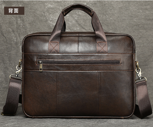 Sacoche d'ordinateur Andong Office 15 pouces pour hommes, en cuir de vache véritable, sac à bandoulière, sac messager, sac à main pour hommes - Product Image 4