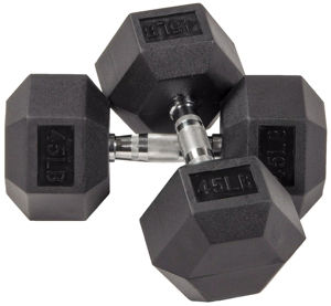 VIGFIT Factory Wholesale PEV Hex Home Gym Fitness <strong>Dumbbell</strong> <strong>Set</strong> 25LB 25KG Black Body Weight Workouts for Men &amp; <strong>Women</strong> - Product Image 1