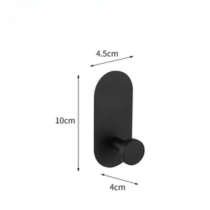 Ensemble minimaliste noir mural pour serviettes, avec barre et crochet, en acier inoxydable, pour salle de bain, accessoires de quincaillerie pour support de serviettes fixe - Product Image 4