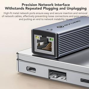 SYONG 1 PORT TYPE-C HUB อินพุต: TYPE-C, เอาต์พุต: RJ45 1000Mbps ใช้งานร่วมกับระบบ Win8 Win8.1 Win10 32/64, <span class=keywords><strong>MAC</strong></span> OS10.9 หรือใหม่กว่า - Product Image 6