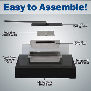 <span class=keywords><strong>Chimenea</strong></span> <span class=keywords><strong>de</strong></span> mesa portátil ecológica para interiores y exteriores, sin humo, Bio etanol, fuego, mesa <span class=keywords><strong>de</strong></span> vidrio, fogata <span class=keywords><strong>de</strong></span> <span class=keywords><strong>piedra</strong></span> independiente - Product Image 2