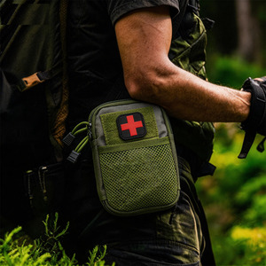 Bolsa Tática de Poliéster para Cintura, Kit de Primeiros Socorros Bordado e Manual de Emergência para Sobrevivência ao Ar Livre, Ferramenta Médica EDC - Product Image 4