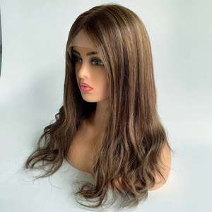 Top in seta parrucca senza colla frontale in pizzo in Silicone parrucca medicale <span class=keywords><strong>capelli</strong></span> europei - Product Image 4