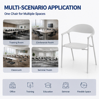 SY866 Chaise de formation légère avec accoudoirs emboîtables, pliable et empilable, pour salle de classe, bureau et conférence, vente en gros