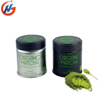 Lata de Matcha de 20g 30g 40g, Envase Metálico de Lujo con Impresión Personalizada, Lata de Almacenamiento de Grado Alimenticio, Hermética, para Café
