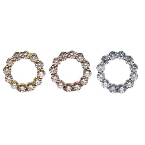 Usine de bijouterie fine éternité intemporelle forme ronde conception de beignet expédition rapide 14k or blanc diamant naturel collier à breloques - Product Image 4