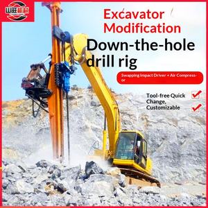 Modificación de excavadora para perforación de roca, máquina perforadora de fondo de pozo, perforación de pilotes fotovoltaicos, excavadora de hormigón, excavación y separación de materiales. - Product Image 1