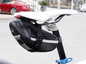 [QC Selected] Sacoche de selle compacte pour vélo, sacoche sous-selle résistante à l'eau avec bande réfléchissante pour VTT et vélo de route - Product Image 2