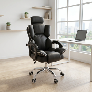 <span class=keywords><strong>Chaise</strong></span> de <span class=keywords><strong>bureau</strong></span> de direction moderne de luxe en cuir PU, ergonomique, dossier haut, appui-tête réglable, pivotante, imperméable, pour la maison et le salon - Product Image 1
