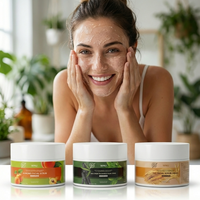 Gommage éclaircissant pour le visage à l'abricot WNU OEM avec acide salicylique pour exfolier les peaux mortes, nettoyer les pores et éliminer les points noirs, unisexe
