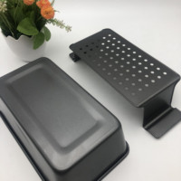 XinQi Ensemble de moules à viande et à gâteaux jetables multi-usages en acier au carbone écologique antiadhésif de 0,5 mm d'épaisseur
