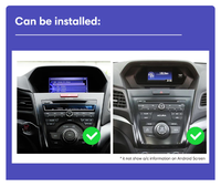 Lecteur multimédia GPS de navigation automobile Android 12 8+128 avec autoradio pour Honda Acura ILX 2013-2020