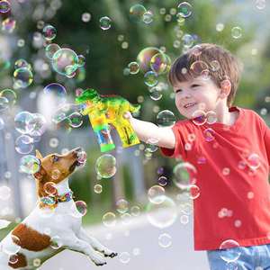 Pistolet dinosaure jouet avec lumière LED, son et bulles de savon - Product Image 2