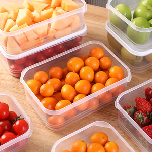 Food Storage <b>Container</b> Rectangle Plastic Lid Airtight Fresh Keeping Fruit Box <b>Refrigerator</b> Freezer Use - Product Image 3