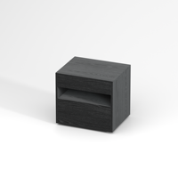 Table de chevet en MDF à grain de bois foncé, table de chevet à 2 tiroirs avec compartiment de rangement ouvert, armoire de rangement pour chambre à coucher