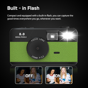Bán Buôn Được Xây Dựng Trong Đèn <span class=keywords><strong>Flash</strong></span> Di Động 8MP Màn Hình Ảnh Miễn Phí Máy Ảnh Kỹ Thuật Số Retro Phong Cách Cổ Điển Nhỏ Gọn Cũ Thiết Kế Không Có Màn Hình Máy Ảnh - Product Image 5