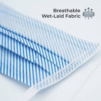 Masque facial non tissé à pose humide avec bande éponge anti-buée, masque chirurgical respirant 3 plis pour porteurs de lunettes, vente en gros B2B