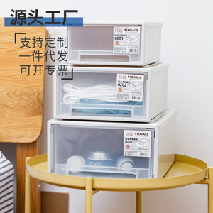 Cajón de Almacenamiento, Gabinete de Plástico Transparente Rectangular, Organizador de Ropa, Almacenamiento para Armario del Hogar 6201 - Product Image 1