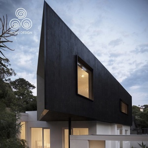 Paneles Decorativos de Pared de Madera Quemada Estilo Shou Sugi Ban, Diseño Nuevo de MUMU, Color Negro, para Decoración de Interiores - Product Image 6
