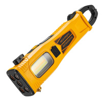 Enfoque telescópico Multi herramientas Cargador de coche Teléfono móvil Carga USB Láser LED Advertencia Flash Luz DE TRABAJO Linterna de energía solar