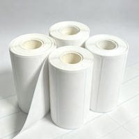 Rouleau d'étiquettes thermiques directes blanches sur mesure, autocollant code-barres vierge étanche pour imprimante thermique, marque d'expédition