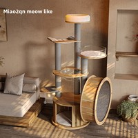 Miao Zan Tapis roulant silencieux et structure d'escalade pour chat en bois massif, grande taille pour la maison