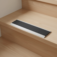 Profilé de nez de marche moderne en PVC et aluminium robuste, antidérapant, pour carrelage, marbre, escaliers en bois - Écologique et résistant à la corrosion