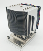 Refroidisseur de processeur 2U Server/base en aluminium + 2 caloducs en cuivre