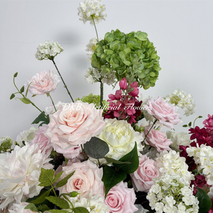 Arreglos Florales Personalizados con Flores de Tacto Real para Boda, Centro de Mesa con Bola de Flores de Hortensias Blancas y Verdes - Product Image 6