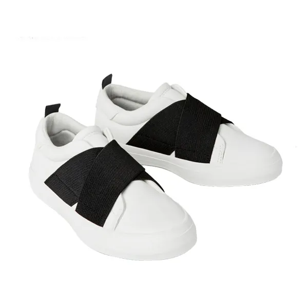 Kids Sneakers Suppliers New Model Slip on Unisex Boys and Girls White Color Leather Sneakers Kids Shoes