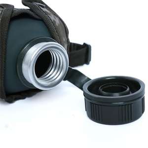 Outdoor Tactische Waterfles Camouflage In Voorraad Aluminium Ketel Met Riem Voor Camping Kantine - Product Image 3