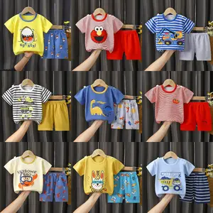 Ropa de punto de algodón orgánico para niñas, trajes a rayas para niños y niñas, trajes de suéter para niños, ropa para bebés