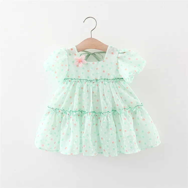 Ummer-vestido informal de algodón para bebé, ropa de lino con estampado floral para niñas de 1 a 6 años