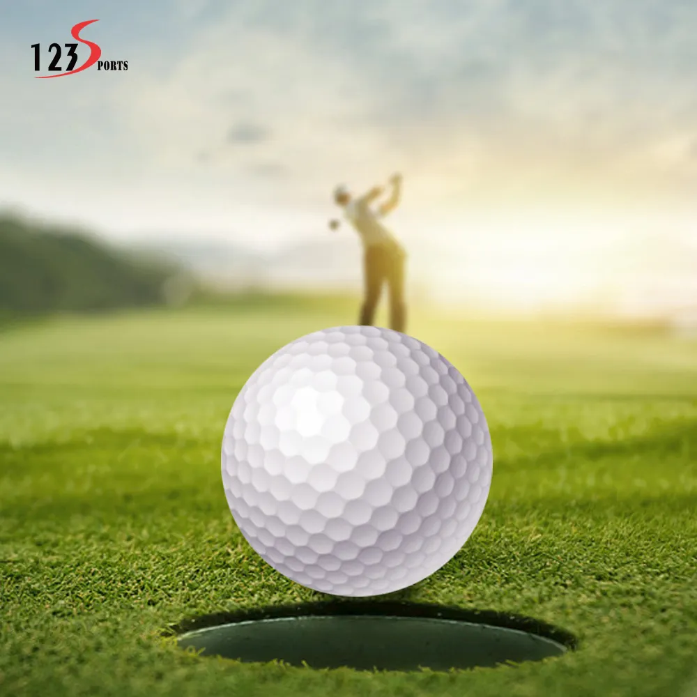 Professional Custom Design 42.67mm Durable Practice Golf Ball Custom Color Logo Rubber and Surlyn Material