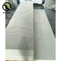 Panneau mural acoustique décoratif QIANQIAO en PET, motif feuille botanique en relief, écologique, pour appartement, hôpital, bureau, intérieur