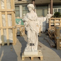 Statues de dieux grecs des quatre saisons en marbre grandeur nature pour jardin extérieur à vendre