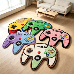 Alfombra Personalizada con Diseño de Control de Videojuegos, Alfombra de Felpa Gruesa con Forma Irregular, Alfombra de Área con Diseño de Dibujos Animados - Product Image 2