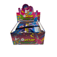 BESTAR Vente en gros OEM Sucettes néon en forme de guitare, bonbons durs fruités avec bâton lumineux, bonbons sucrés pour enfants, collation sucrée
