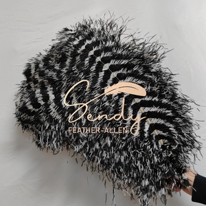 <span class=keywords><strong>Plumes</strong></span> d'autruche zébrées multicolores de 65-70 cm en gros pour coiffures Danza Azteca et décorations de costumes de carnaval - Product Image 6
