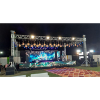 Support mural vidéo à LED pour scène de concert en aluminium Système d'affichage pour événements Bloc à manches pour treillis 290*290mm