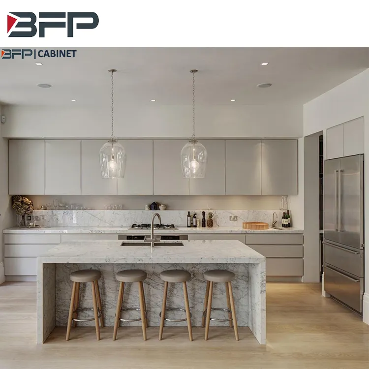 BFP fabrika fiyat ev otel komple modüler mutfak ünitesi ada banyo kabini Modern mutfak dolabı tasarımı
