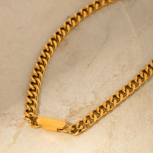 ERESI Drop Shipping Ensemble Collier et Bracelet Chaîne Cubaine Épaisse 8mm Style Hip Hop Miami, Plaqué Or 18K, Résistant au Ternissement - Product Image 6
