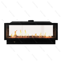 CRUISE Cheminée à gaz intérieure en verre double face transparente 1219x380x720mm 48 pouces